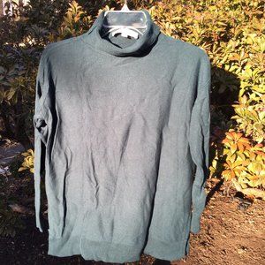 Loft Soft Dark Gray to Blue Turtle Neck Sweater Tunic
